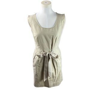 Ann Taylor LOFT Linen bow dress size 2